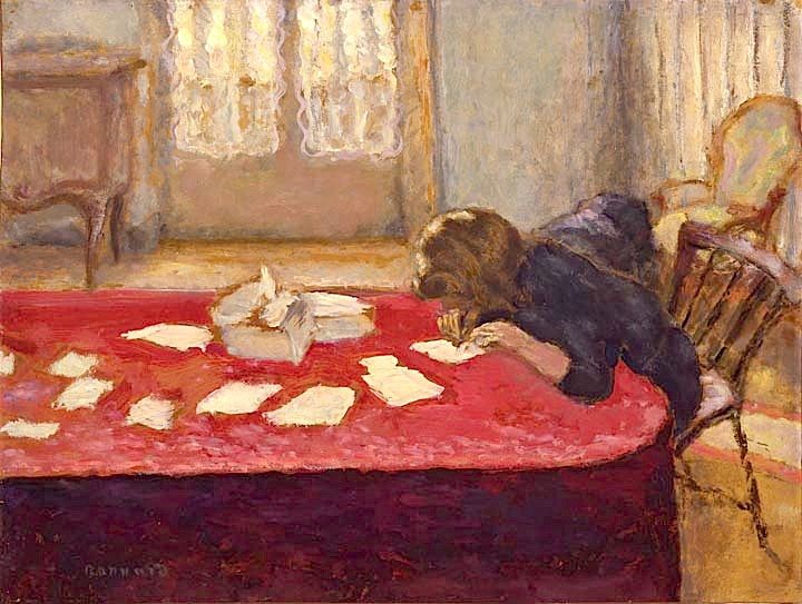 woman writing pierre bonnard